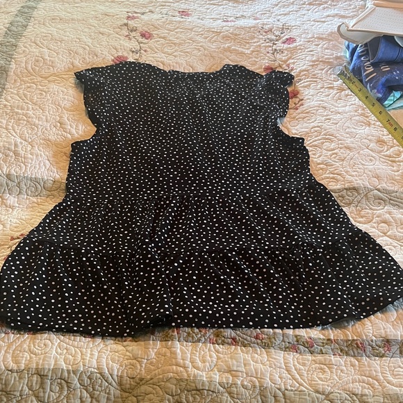 Monteau Los Angeles Black and White Polka Dot Women's Top - Picture 9 of 10